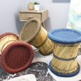 thumbnail image 4 of Natural Geo Tabouret d'Appoint en Moray - Tissé à la Main Bordeaux, 4 of 4