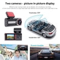 thumbnail image 2 of Dual Dash Cam Front and Inside, Dash Camera for Cars, 1080P Front Dash Cam+480P Inside Dashcam for Car Dash Camera with Loop Video, Parking Monitoring, Night Vision, Collision Sensing, 2 of 8