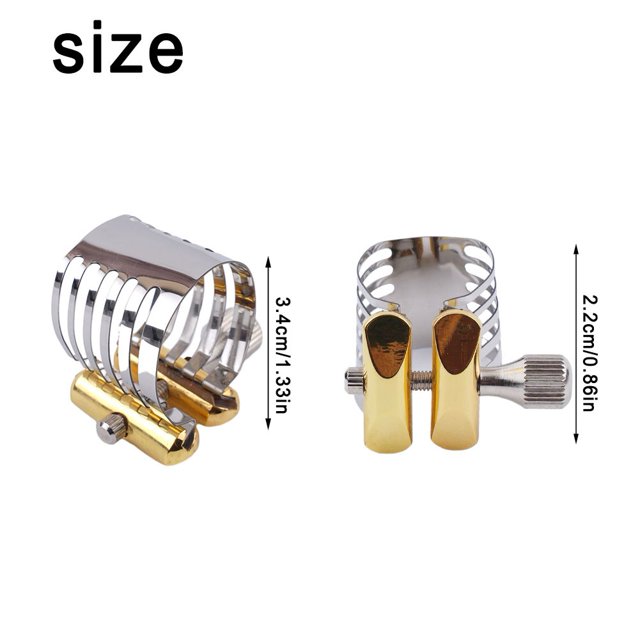 Clip de Ligature de Saxophone Réglable en Métal pour Bec de Saxophone Ténor Alto