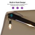 thumbnail image 3 of PURPLE LEAF 15ft Patio Market Umbrella with Solar LED and Base Double-Sided Rectangle Outdoor Table Sun Umbrellas for Pool Beach Deck Backyard Beige, 3 of 9