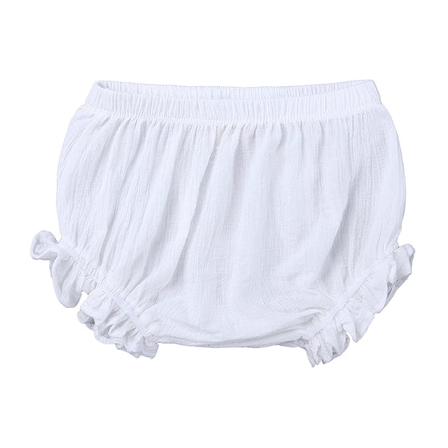 Ketyyh-chn99 Girls' Bike Shorts Breathable Newborn Infant Baby Girls Boys Solid Spring Summer Shorts Ruffle Clothes Size for 18-24 Months,White