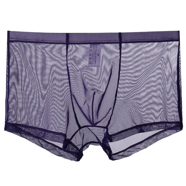 XZNGL Mens Mesh Comfortable Sweat-Absorbing Ultra-Thin Underwear with Flat Angle Pants