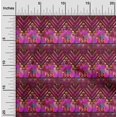 thumbnail image 2 of oneOone Viscose Chiffon Maroon Fabric African Aztech Sewing Material Print Fabric By The Yard 42 Inch Wide, 2 of 4