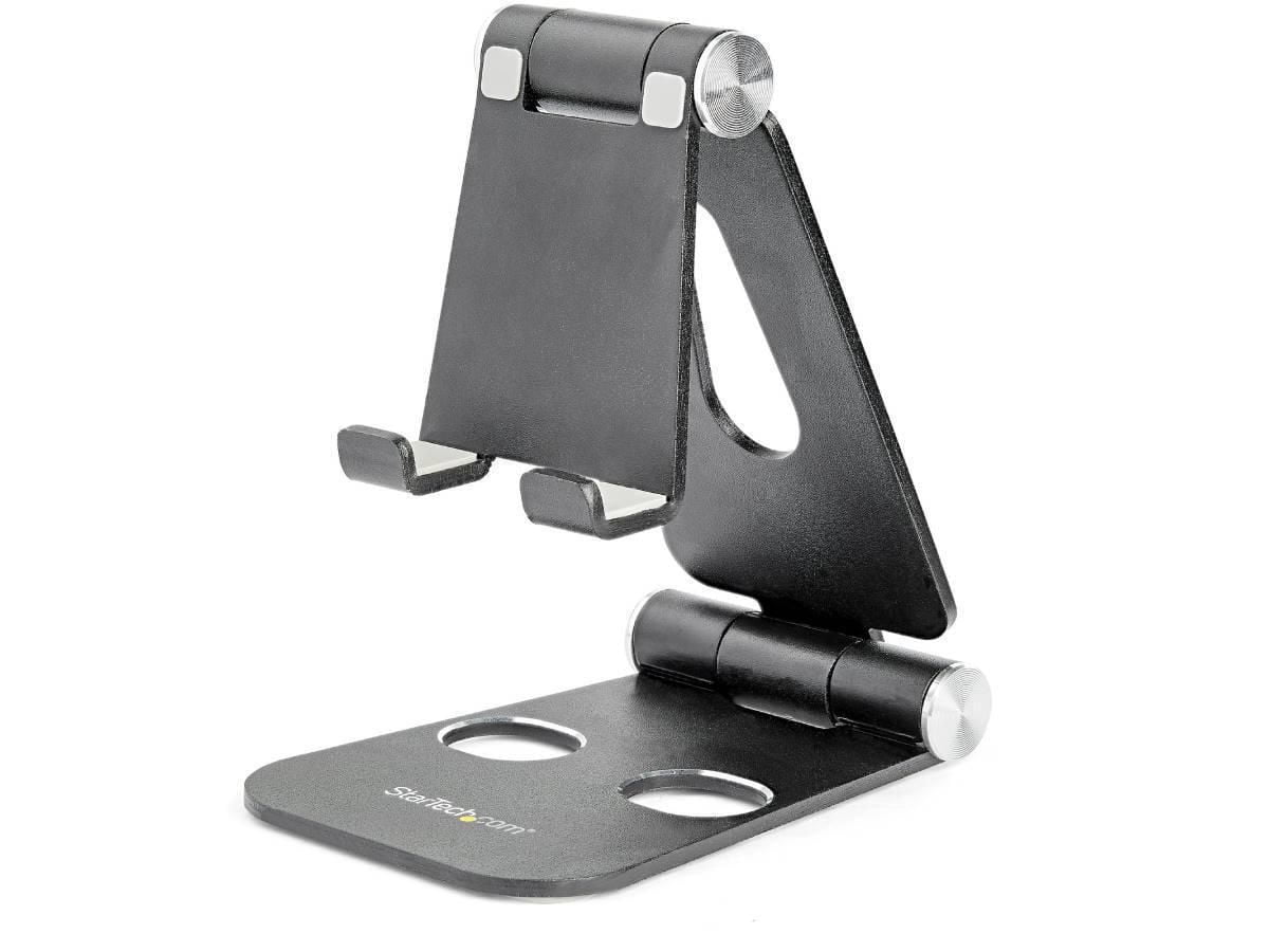 StarTech.com Foldable Phone & Tablet Stand - Adjustable Multi-Angle, Portable, Ergonomic - Black