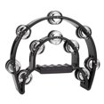 thumbnail image 1 of Tambourine Percussion Musical Instrument Hand Bell Compact Double Half Moon Drum KTV Bell for Party, 1 of 10