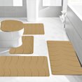 thumbnail image 5 of zanvin Bathroom Rug, Memory Foam Bath Mat 5 Set Bathroom Rugs for 5 Pcs Toilet Mats Universal Soft Comfortable Water Absorption Non-Slip Thick Machine Washable Easier To Dry Dark, Gifts for Women, 5 of 5