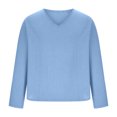 thumbnail image 3 of GigrtiJin Mens Long Sleeve T-Shirt Casual Fall V Neck Solid Color Tops Blouses Plus Size Basic Pullover Undershirt, 3 of 6