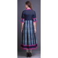 thumbnail image 4 of Bimba Robe Anarkali Longue à Rayures Bleues Shibori Ligne A pour Femmes Classique Imprimée Kurtis Indienne Tunique-X-Grand, 4 of 5