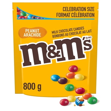 M&M'S, Peanut Milk Chocolate Candies, Family Bag, 345g