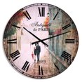 thumbnail image 1 of Designart 'Paris Romance Couples II' Traditional wall clock, 1 of 4