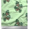 thumbnail image 1 of Soimoi Rayon Fabric Leaves & Floral Block Print Fabric by Yard 56 Inch Wide, 1 of 3