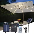 thumbnail image 1 of Lampe Parasol à Pince Solaire avec Télécommande / Lampe de Patio à Énergie Solaire et Rechargeable par Usb / 8 Modes d'Éclairage et 4 Réglages de Luminosité, 1 of 9