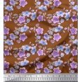 thumbnail image 1 of Soimoi Moss Georgette Fabric Leaves & Buttercup Floral Print Fabric by Yard 42 Inch Wide, 1 of 3