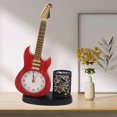 thumbnail image 3 of Vintage Desk Clock, Thick Pointers Guitar Shape Mechanical Alarm Clock  For Bedroom, 3 of 8