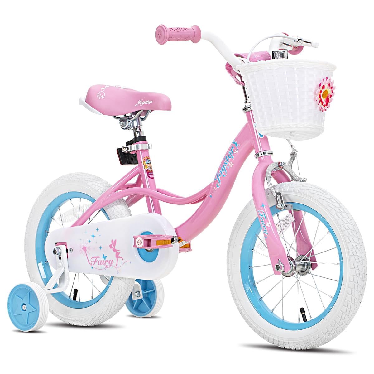 JOYSTAR 16 Inch Kids Bike for Ages 4 5 6 Years Girls, Toddler Bike with Training Wheels & Handbrake for 4-6 Years Old Child, Pink
