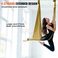 thumbnail image 4 of VEVOR Aerial Yoga Hammock & Swing, 4.4 Yards, Aerial Yoga Starter Kit with 100gsm Nylon Fabric, Full Rigging Hardware & Easy Set-up Guide, Antigravity Flying for All Levels Fitness Bodybuilding, Gold, 4 of 9