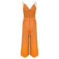 thumbnail image 5 of B91xZ Rompers for Women V Neck Sleeveless Stretchy Adjustable Strap One Piece with Pockets,Yellow S, 5 of 5
