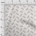 thumbnail image 2 of oneOone Georgette Viscose Light Yellow Fabric Text Craft Projects Decor Fabric Printed By The Yard 42 Inch Wide, 2 of 5