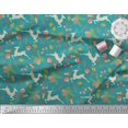 thumbnail image 2 of Soimoi Rayon Fabric Leaves & Reindeer Animal Decor Fabric Printed Yard 42 Inch Wide, 2 of 3