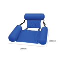 thumbnail image 4 of Deep Blue Inflatable Water Lounge Chair with Armrests – Portable, Foldable, and Comfortable Mattress Design for Adults, Perfect for Beach, Pool, or River Leisure Activities, Easy to Inflate and, 4 of 5