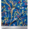 thumbnail image 1 of Soimoi Silk Fabric Dry Tree,Leaves & Flower Panel Print Sewing Fabric Yard 42 Inch Wide, 1 of 3
