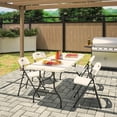 thumbnail image 4 of COSCO Solid Resin Plastic Folding Chair, Indoor/Outdoor, Double Braced, White, 4-Pack, 4 of 8