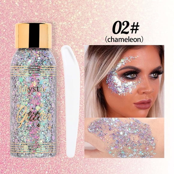 Qocolhg jusqu'à 50 % de Rabais Liquidation Soins Personnels et Beauté! Poudre Diamant Brisé Style Explosion Éblouissante Maquillage de Scène Boîte de Nuit Paillettes Oeil 30 ml, Cadeaux pour Femmes