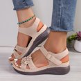 thumbnail image 2 of Mepaouo Wedge Sandals Women 2025 Dressy Summer Ankle Strap Open Toe Low Heel Platform Walking Shoes, 2 of 7