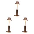 thumbnail image 4 of Baohd Dimmable Bedside Table Lamp Elegant Bar Decor Battery Powered Umbrella Bronze 3Set, 4 of 6
