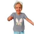 thumbnail image 4 of Penkiiy T-Shirts de Pâques pour Enfants Garçons Filles Mode Oreilles de Lapin de Pâques Imprimé Col Rond Manches Courtes 3 Ans Gris, 4 of 4