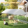 thumbnail image 4 of PawHut Outdoor Dog Run w/ Adjustable & Rotatable Bowls 19.7' x 7.5' x 7.5', 4 of 10