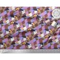 thumbnail image 2 of Soimoi Georgette Viscose Fabric Check & Toucan Bird Decor Fabric Printed Yard 42 Inch Wide, 2 of 4