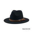 thumbnail image 4 of QualitChoice Woman Fedoras Hat Cap Female Comfortable Breathable Solid Color Winter Caps Black 58-61cm, 4 of 6