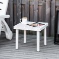 thumbnail image 2 of Outsunny Garden Side Table, Outdoor Coffee Table for Drink, White, 2 of 10