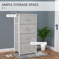 thumbnail image 4 of HOMCOM Linen 4 Drawer Cabinet Organizer Storage Dresser with Metal Frame, 4 of 10