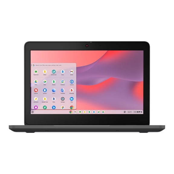 Lenovo 100e Intel G4, Intel N100 0,80 GHz, 6 Mo, 11,6 1366 x 768 Non Tactile, Chrome OS, 4,0 Go, 1x32 Go eMMC 5.1 TLC, Intel UHD Graphics, Intel AX203, BT 5.1 Ou Plus, Ethernet Sans Fil, 720P HD RGB, 3
