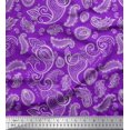thumbnail image 1 of Soimoi Polyester Crepe Fabric Paisley Block Print Fabric by The Yard 42 Inch Wide, 1 of 3