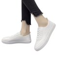 thumbnail image 3 of Cathalem Ballerines pour Femmes à Enfiler Ballerines Larges Toe Box Chaussures de Marche Confortables, Blanc 39, 3 of 5