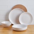 thumbnail image 4 of Stone Lain Lauren Stoneware 16 Piece Dinnerware Set, Service for 4, Off White, 4 of 7