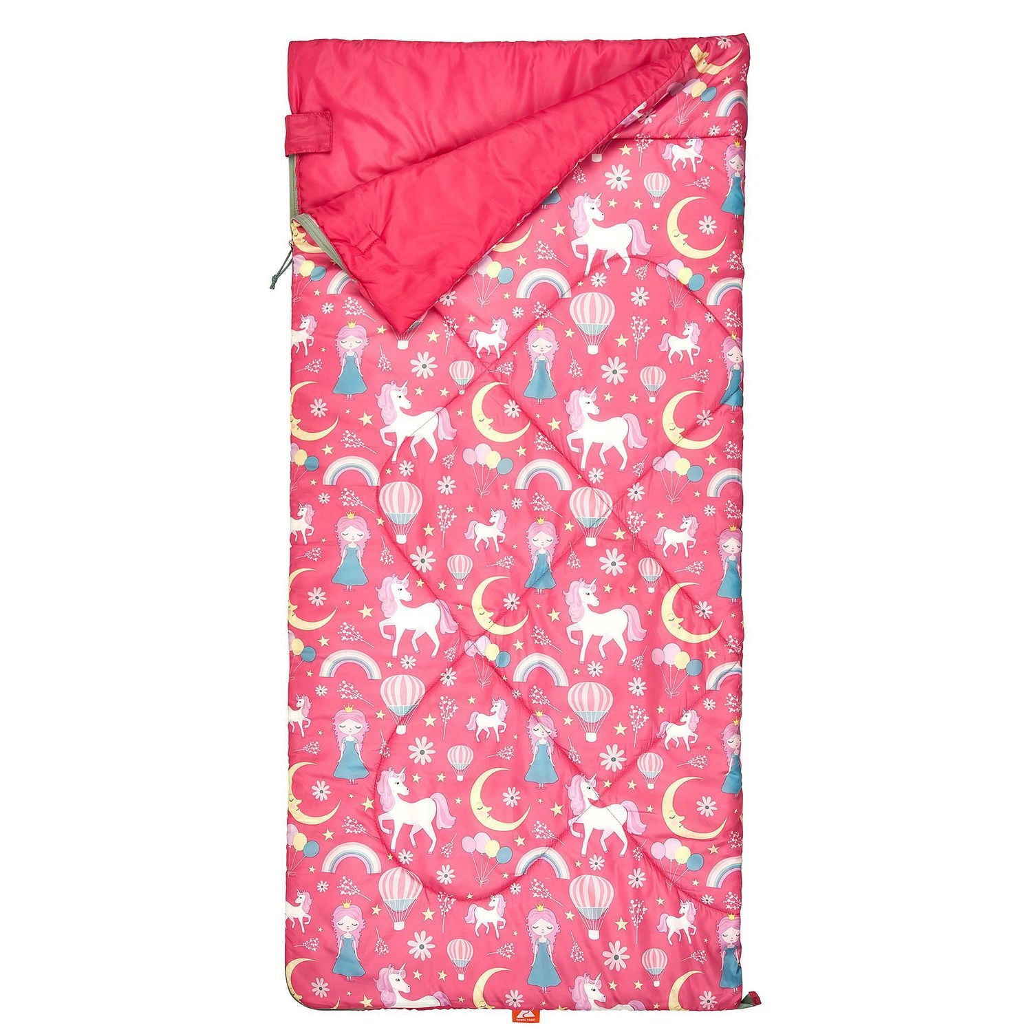 Ozark Trail Kid's Sleeping Bag, 56" (L) x 26" (W), No Temp Rating , Polyester Fabric Outer, Girl