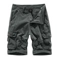 thumbnail image 1 of Diufon Men's Hiking Cargo Shorts Spring Summer Casual Loose Button Drawstring Waisted Outdoor Sport Shorts with Pockets, 1 of 3
