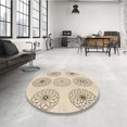thumbnail image 4 of Ahgly Company Tapis d'Intérieur Lavable en Machine Carré Transitionnel Pérun Brun, 8 Pieds Carré, 4 of 7
