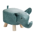 thumbnail image 4 of Ottoman Stool Shoes Changing Cute Animal Footstool for Entryway Indoor Decor blue, 4 of 8