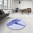 thumbnail image 4 of Ahgly Company Tapis d'Intérieur Lavable en Machine Carré Lavande Bleu, 6 Pieds Carré, 4 of 7