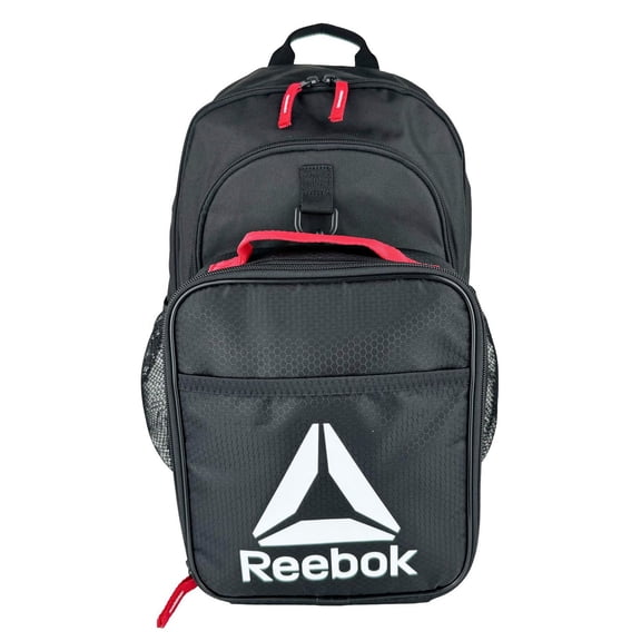 Reebok Unisex Charlie Backpack With Lunch Bag, black