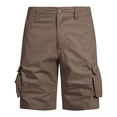thumbnail image 2 of Sentmoon Mens Cargo Shorts High Waist Beach Shorts Loose Solid Color Button 2025 Summer Gym Shorts Multi Pocket Man Comfy for Sports Running Coffee 32, 2 of 5