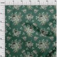 thumbnail image 3 of oneOone Silk Tabby Dark Green Fabric Florals Craft Projects Decor Fabric Printed By The Yard 42 Inch Wide, 3 of 4