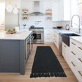 thumbnail image 2 of Seavish Black 2'W x 6'L Kitchen Runner Rug, Machine Washable, Cotton Hand Woven Reversible Farmhouse Low-Pile Entryway Rug for Laundry Room Bedroom Bathroom Foyer Living Room, 2 of 7