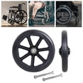 thumbnail image 2 of pitrice 2x Front Wheel 8inch Bearing Casters for Wheelchairs Rollators Walkers Black, 2 of 8