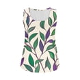 thumbnail image 4 of UPPADA Camisoles Mignonnes pour Femmes Tendance Col Rond à Fleurs Hauts d'Été Sans Manches Blouses Chic Décontracté Camisoles Graphiques Beige, TG, 4 of 5